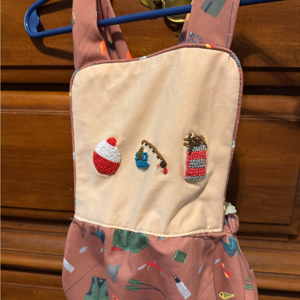 Cute Fishing-Themed Toddler Overalls